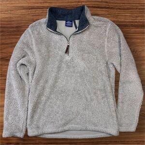 Charles River Apparel Men’s Cream Fleece 1/4 Zip. Size Small.